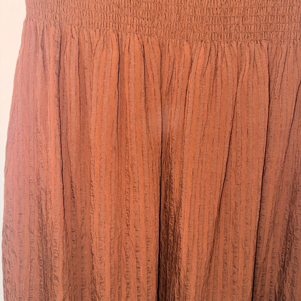 Brown Maxi Dress with Smocked Bodice - Picture 7 of 9